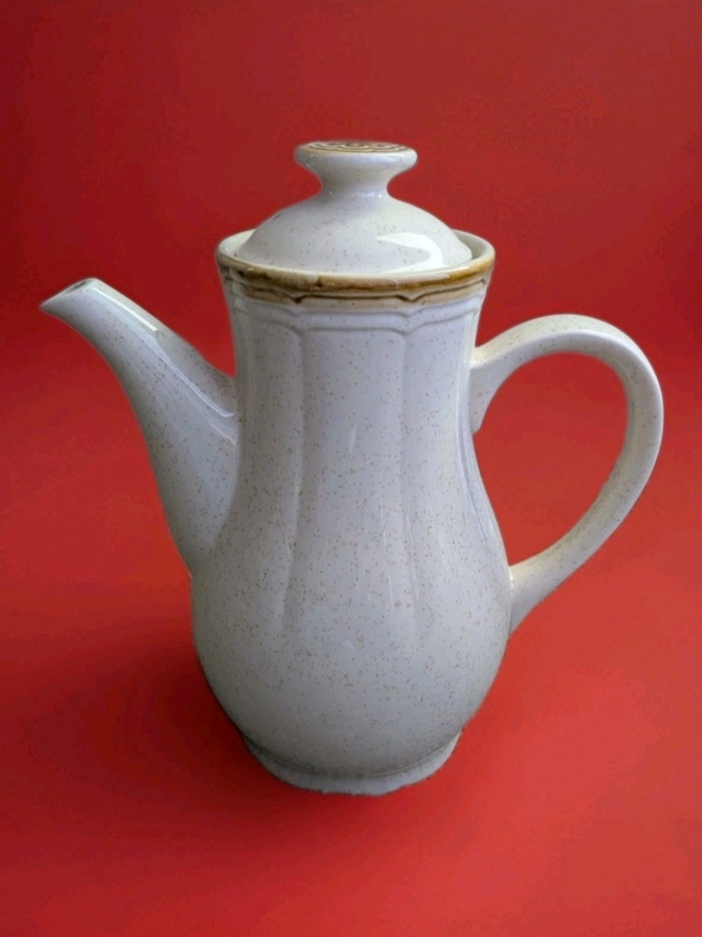 Vintage Crown Manor Stoneware Coffee Pot